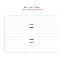 마카롱 컬러 A6A5 가죽 DIY 바인더 노트북 커버 다이어리 일정 플래너 종이 학교 문구, A6, Line