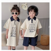 드리머 아동남아여아 여름상하세트 가을 반팔 카라티 반바지 카라면원피스 남매룩 형제룩 자매룩 트윈룩 화보룩 가족사진 꾸미베어여름남매룩