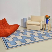 클래식 모던 웨이브디자인 거실러그 카페트 4color