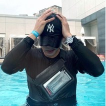 리뉴얼 엔에이씨 스윔탭15M 핸드폰 방수팩 힙색 ECO TPU IPX8, 스윔탭15M 블랙