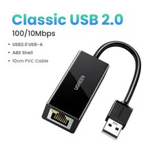 UGREEN USB C 이더넷 네트워크 어댑터 RJ45 노트북 Macbook 삼성 S20 카드, CHINA_USB-A 100Mbps ABS