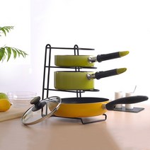 모나코올리브 망고너츠 철제 후라이팬 정리대, 팬정리대 PL4 화이트