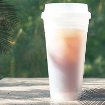 티스카페 무지 반투명 더블월 리유저블 텀블러 5개입 (PP) 470ml