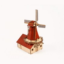 네덜란드식 나무조립 풍차 주택 DIY 공예 감각발달 모형 아이장난감 목재 입문용 iq, 상세페이지참조