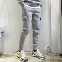 라운지21 남자 베이직 네오프렌 밴딩 카고 트레이닝 팬츠