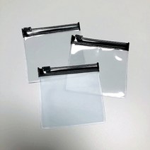 [MNP] 악세사리 미니지퍼백 PVC슬라이드지퍼 투명/반투명, 투명, 10장