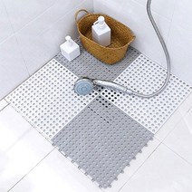 [프라이스마켓] 욕실 화장실 베란다 세탁실 미끄럼방지 논슬립 바닥 매트 건식 발판, 10개, 화이트