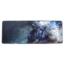 롤 LOL 디자인 마우스 패드 79종 시리즈 리그 오브 레전드 장패드 3mm 두께, 800x300mm + 3mm개, 밝은 회색 천둥의 포효