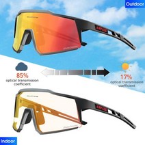 KAPVOE 레드 광색성 사이클링 안경 남성용 MTB 선글라스 여성용 로드 바이크 UV400 아웃도어 자전거 선글라스, Photochromic-1 lens, 08-Red Photochromic