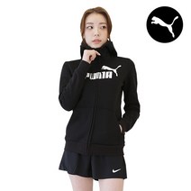 푸마 우먼스 빅로고 ESS 여성 여자 기모 후드집업 자켓 후디 586806-01