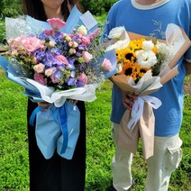 생화 꽃다발 기념일 프로포즈 꽃배달서비스 농장직송, 대-핑크톤-가방(대)