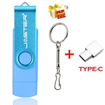 짱구usb 샌디스크usb 3 1 USB 플래시 드라이브 OTG 고속 펜 64 기가 바이트 32 TYPE-C 어댑터 선물 16 8 마이크로 스틱 레드 외장형 스토리지, 03 32GB_ 03 Light blue | 01 C