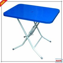 행사용 4인용 접이식 직사각탁자 다양한 파라솔 테이블, 색상:파랑