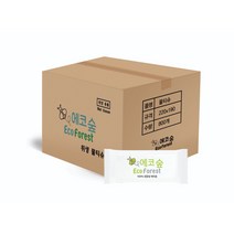 에코숲 업소용 물티슈 일회용 800개 레이온100% 자연분해 엠보싱 개별포장 식당 프렌차이즈