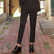 키작은남자 데일리 기본 suit 바지 (블랙)