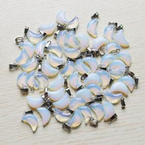 펜던트 Fubaoying 달 합성 오팔 돌 목걸이 패션 자연 30 개/몫 펜던트 DIY 보석 만들기 선물