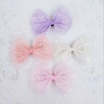 베베까꿍 유아 아동 여아 어린이 초등학생 공주 스팽글 레이스 리본 헤어핀