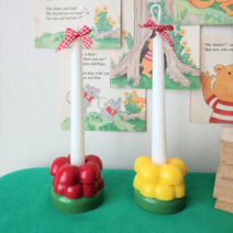 꽃받침 테이퍼 촛대 소이 캔들, 빨강, 화이트머스크, 선물 포장