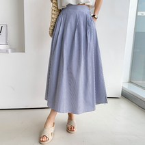 시크폭스 여성용 비코 핀턱스트라이프롱스커트