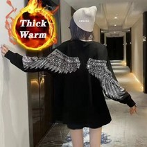 스팽글티셔츠 클럽 반짝이 티셔츠 2022 봄과 가을 날개 여성 여성 긴팔 업