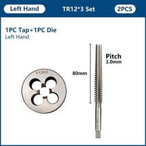 Cspe TR 탭 다이 세트 왼손 나사 및 메트릭 사다리꼴 10 TR12 스레딩 도구, AE) CN, TR12x3