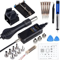 jcd 750w heat gun digital display micro rework 납땜 스테이션 hot air gun for welding repair tool 헤어 드라이어 8, 협력사, 220v EU 플러그 750w, 8858-7