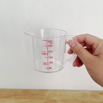 투명 플라스틱 미니 계량컵 300ml 정확한 눈금 편리한 사용