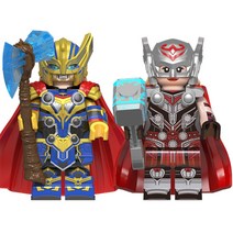 스파이더맨미니피규어 스톰브레이커 스파이더맨과박물관침입자 닥터스트레인지피규어 헐크 아이언맨커스텀 샹치와텐링즈의전설 실버센츄리온 어벤져스엔드게임 닥터스트레인지 대혼돈의멀티버스 미스터, 토르 + 여성 토르 [W2417A+2415]