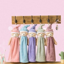 [1+1 무료배송]곰돌이 인형 핸드타올 주방 욕실 수건, 곰돌이 인형 핸드타올/연보라, 곰돌이 인형 핸드타올/연보라