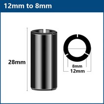 1pc 어댑터 콜릿 6mm 6.35mm 8mm 9.5mm 10mm 12mm 12.7mm 라우터 비트 CNC 기계 액세서리 콜렛 척, 13 12mm to 8mm