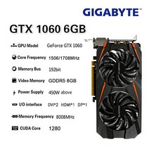 GIGABYTE GeForce GTX 1060 3G 5G 6G 8008MHz GDDR5 6pin 160bit 192bit NVIDIA 비디오 카드 GPU 지원 데스, 03 GA GTX 1060 6G