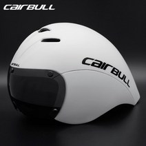 킥보드 자전거 바이크 오토바이 헬멧 CAIRBULL 로드 레이싱 사이클링 TT 엔듀로 에어로 고글 성인 남성 여성 일체형 몰드 철인 3 종 경기 모자, M-L(55-61CM), Transparent lens