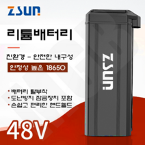 ZSUN 전기자전거 전용 배터리 전동 자전거, 48V 8ah 약 40km, 1개