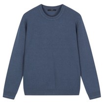 탑텐 22 FW 남자 캐시미어블렌드 라운드넥 긴팔 니트 BL