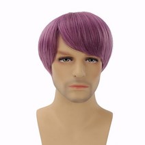 남성 엠자가발 남자커트가발 m자커버 정수리 앞머리 부분가발 WEILAI 남자 합성 가발 짧은 갈색 머리, 한개옵션1, 22 AK03-F