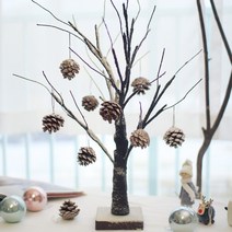 미니스노우솔방울9P 트리장식솔방울 솔방울