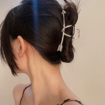 깔끔한 큐피트 헤어 집게핀 반묶음 메탈 올림머리 왕집게 럭셔리