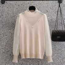 안안씬 여성 레이스 반목폴라 투피스 이쁜 가을 겨울