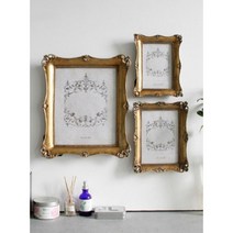 엔틱 장식 작은 액자 테이블 사진거치대 금색 골드, 5R (K09D052WRG-519R)