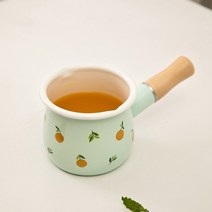 법랑냄비 밀크팬 인덕션 소스 500ml 에나멜 우유 냄비 with 나무 손잡이 가스 스토브 인덕션 쿡 아침 식사 우유 커피 냄비 조리기구 우유 냄비, 1