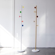 이홈데코 오렌지 철제 대리석 이동식 행거, 레인보우