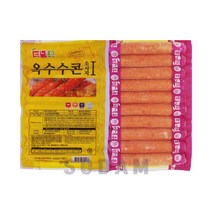 도나우 옥수수콘 소시지 1kg /냉동소세지 캠핑용 핫도그용, 10개