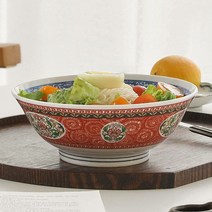 정통 중식 도자기 그릇 빈티지 면기, 1개 단품