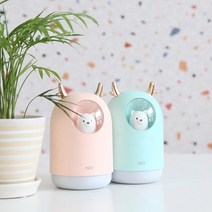 탁상용 책상가습기 무드등 휴대용가습기, 핑크