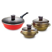 옥샘쿡 저수분 조리기 만능 가마솥 3종 가마솥 18cm 22cm 웍팬 28cm, 가마솥 22cm