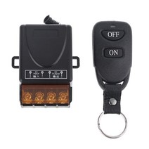 릴레이 무선 스위치 모듈 RF433MHZ 원격 제어 수신기 송신기 9V-85V, Black