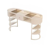 네일 테이블 손목 받침대 뷰티 패디 네일숍 가구 1인, 120 네일 테이블 + 등받이 의자 세트 C