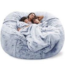 야외용 왕쿠션 마카롱 1인용 2인용 빈백 빙백 쿠션 쇼파 바람넣는의자 xxl plush Giant bean bag 소파 커버 big no stuffed bean bag soft, 스노우 그레이, 180x90cm