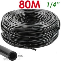 pvc 파이프 규격 KESLA 5-100m 정원 급수 호스 4/7mm PVC 마이크로 관개 물방울 관 스프링클러 1/4 잔디 발코니 온실, 4분의 1, 80M (262.47ft)