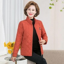 중년 여성 경량 코튼 패딩 파커 재킷 캐주얼 엄마 코트